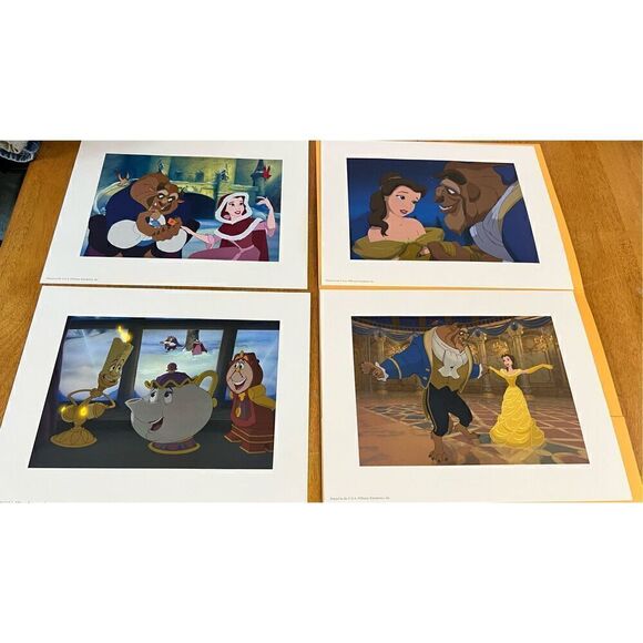 Disney Beauty and The Beast Lithographs Set of 4 - Picture 5 of 9